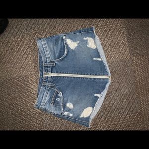 CARMAR DENIM zip up jean skirt